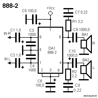 Схема включения м/с 888-2